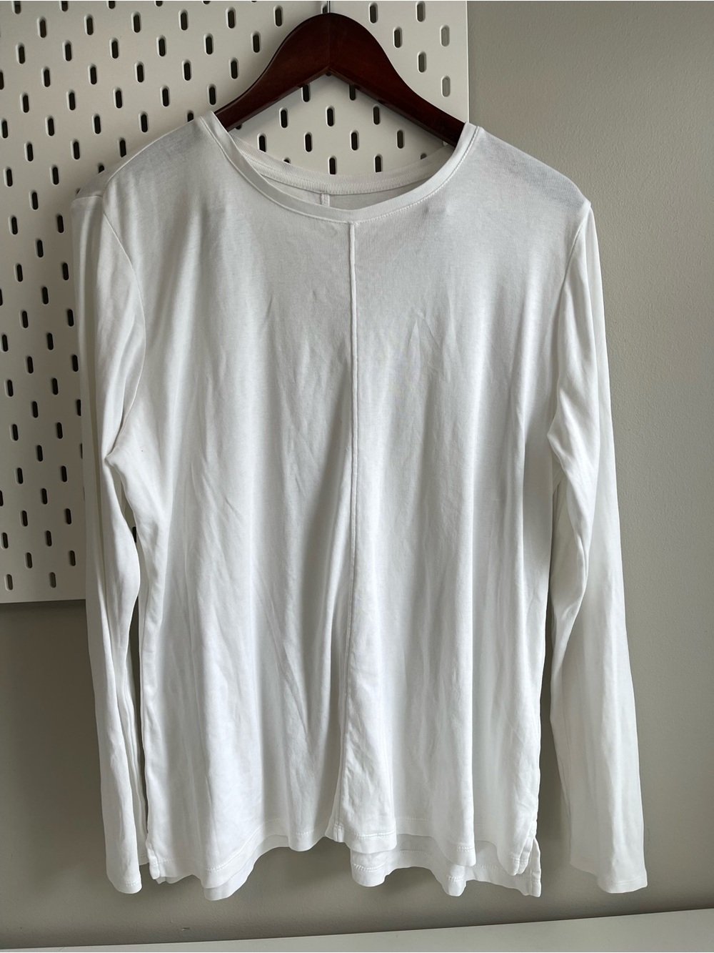 J. Jill White Pima Crew-Neck High-Low Tee
